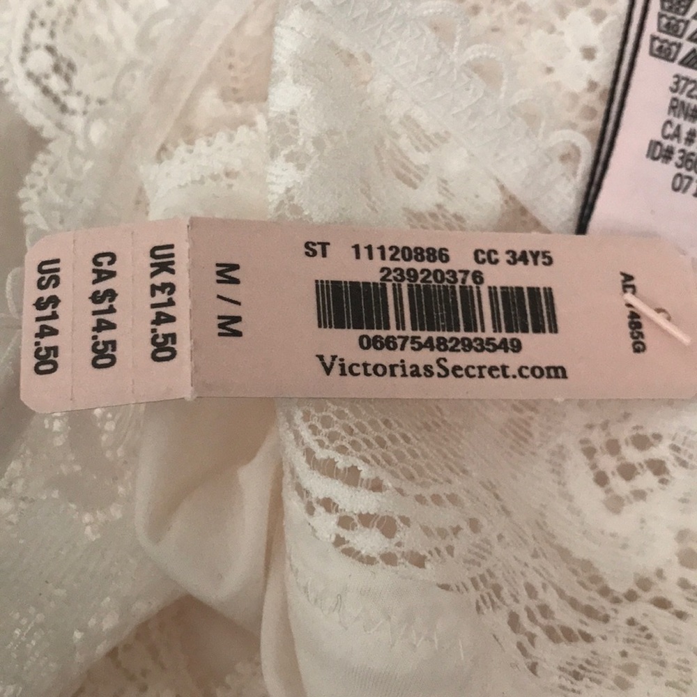 VS Dream Angel Floral Lace Cheekini Panty White - Picture 4 of 4